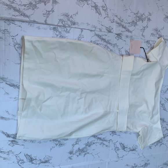 ❌SOLD❌superdown Terri Moto Dress in White Belted - Picture 6 of 8